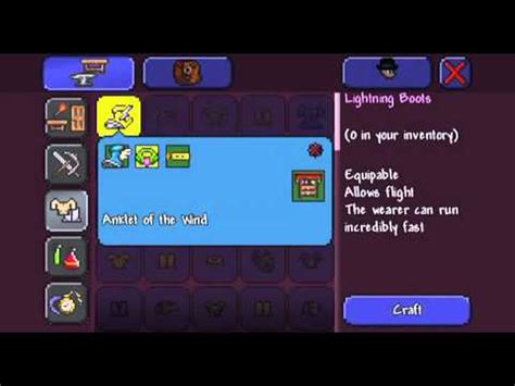 how to craft lightning boots.